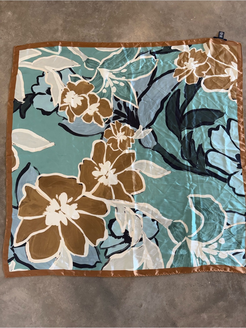 Love & Lore floral scarf polyester square wear on neck waist bag